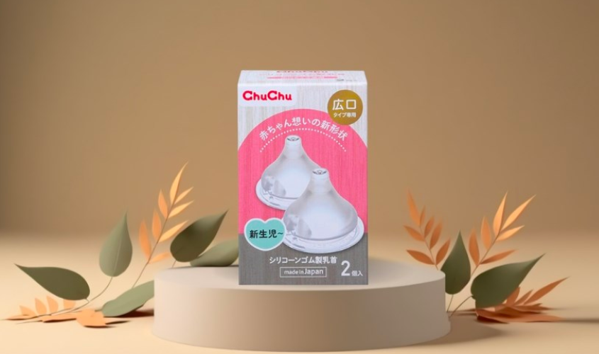 Bộ 2 núm ti Chuchu Baby Rubber Teat cổ rộng free size (mọi độ tuổi)