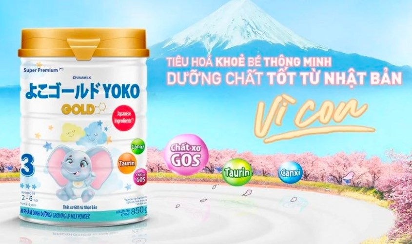 Sữa bột Vinamilk YokoGold số 3 850g (2 - 6 tuổi)