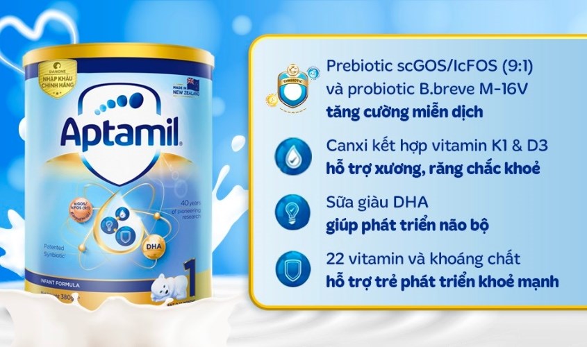 Sữa bột Aptamil Infant Formula số 1 380g (0 - 12 tháng)