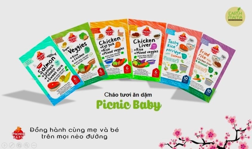 Cháo ăn dặm Picnic Baby chứa hàm lượng dinh dưỡng cao Cháo ăn dặm Picnic Baby chứa hàm lượng dinh dưỡng cao
