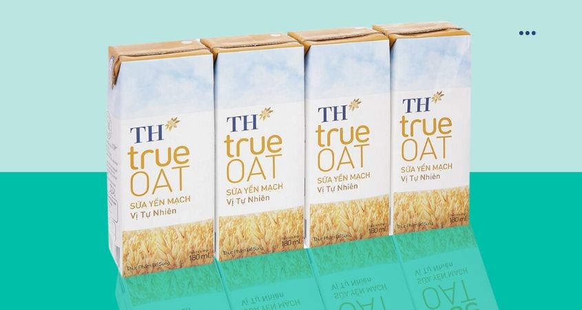 Lốc 4 hộp sữa yến mạch TH true Oat 180 ml (từ 1 tuổi)