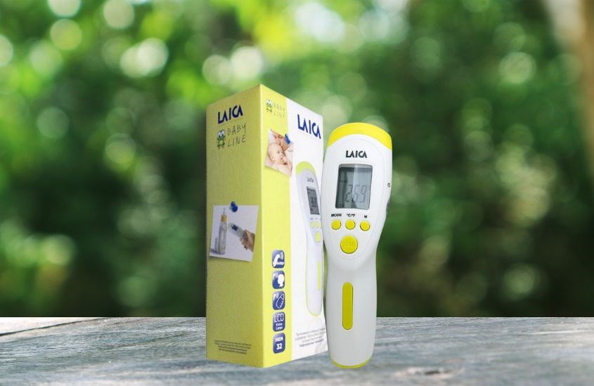 Nhiệt kế Laica có thể hiển thị 9 kết quả đo nhiệt gần nhất