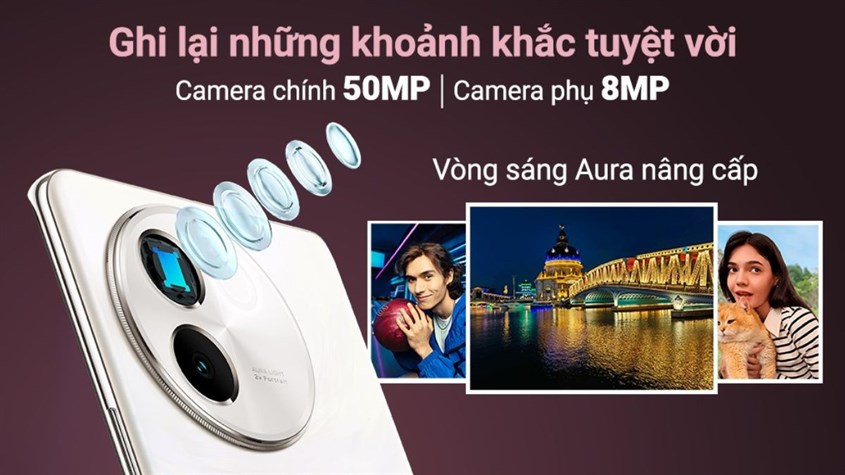 Vivo V30e sở hữu camera chính 50MP với cảm biến Sony IMX882