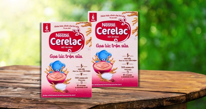 Bột ăn dặm Nestlé Cerelac gạo lức trộn sữa hộp 200g (từ 6 tháng)