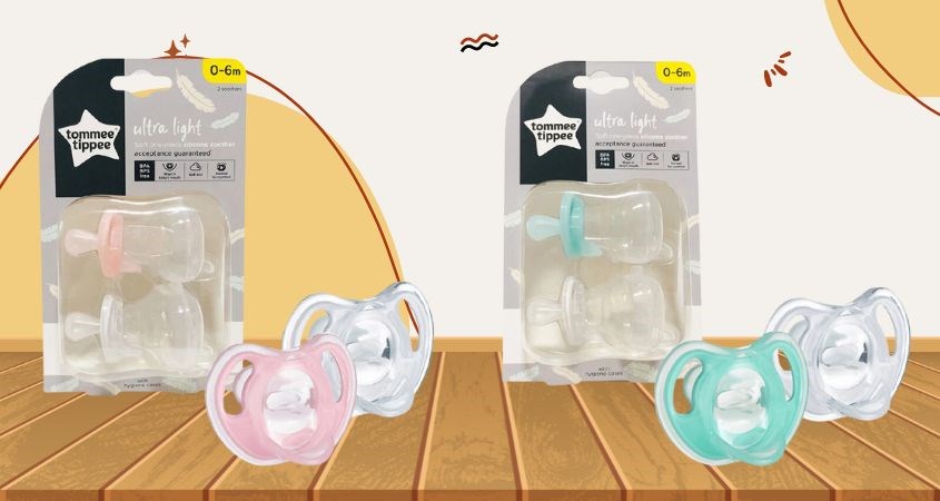 Bộ 2 ti ngậm Tommee Tippee siêu nhẹ Ultra Light 433452 (0 - 6 tháng)