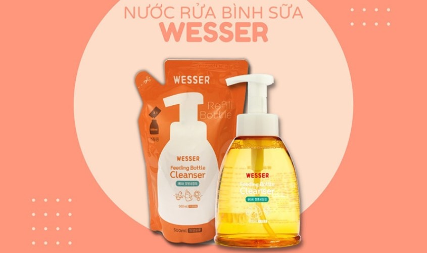 Nước rửa bình sữa Wesser túi 500 ml hương bưởi