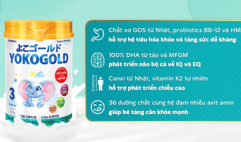 Sữa bột Vinamilk YokoGold số 3 850g