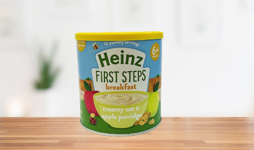 Cháo kem Heinz yến mạch, táo lon 240g Cháo kem Heinz yến mạch, táo lon 240g