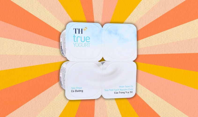 Lốc 4 hộp sữa chua có đường TH true YOGURT 100g (từ 1 tuổi)