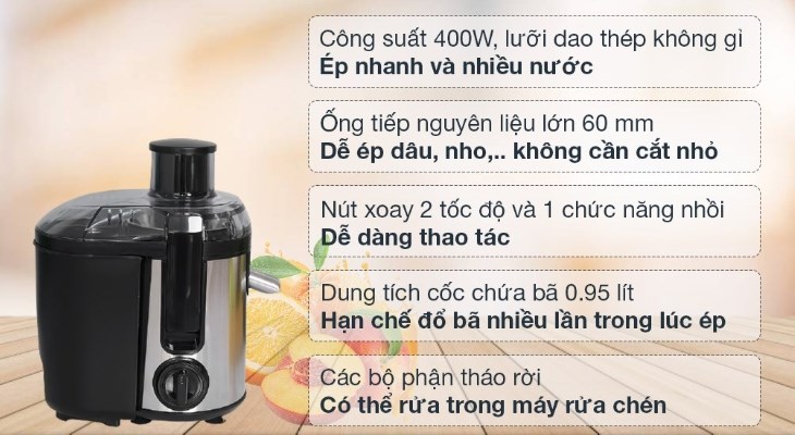 Máy ép chậm Máy ép trái cây Tefal ZE420D38 nhiều tính năng đến từ Đức