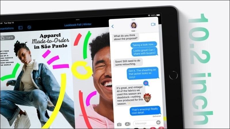 Chiếc m&aacute;y t&iacute;nh bảng gọn nhẹ với thiết kế quen thuộc của d&ograve;ng iPad