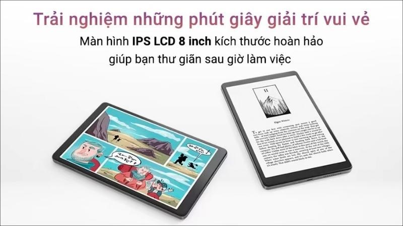 Levono Tab M8 (Gen 4) với vẻ thiết kế v&ocirc; c&ugrave;ng mỏng nhẹ v&agrave; sang trọng