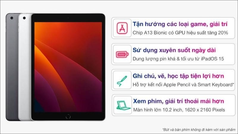 iPad 9 WiFi 64GB sở hữu vẻ ngo&agrave;i cổ điển nhưng vẫn mang lại nhiều tiện &iacute;ch cho người d&ugrave;ng