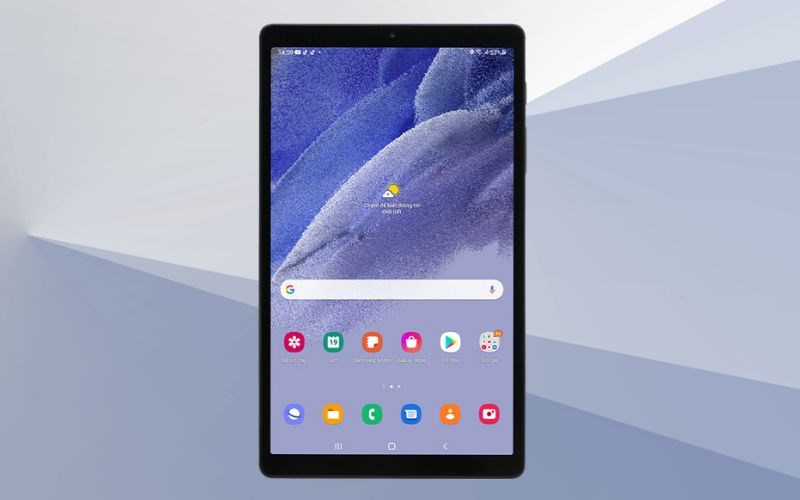 Máy tính bảng Samsung Galaxy Tab A7 Lite được thiết kế từ chất liệu nhôm nguyên khối Máy tính bảng Samsung Galaxy Tab A7 Lite được thiết kế từ chất liệu nhôm nguyên khối