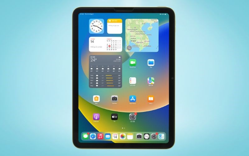 Máy tính bảng iPad 10 WiFi 64GB được cải tiến phần viền màn hình và làm đều ở 4 cạnh Máy tính bảng iPad 10 WiFi 64GB được cải tiến phần viền màn hình và làm đều ở 4 cạnh