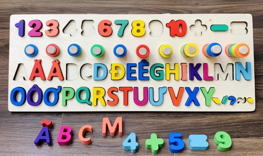 Bộ tìm chữ cái tiếng Việt nhiều màu sắc