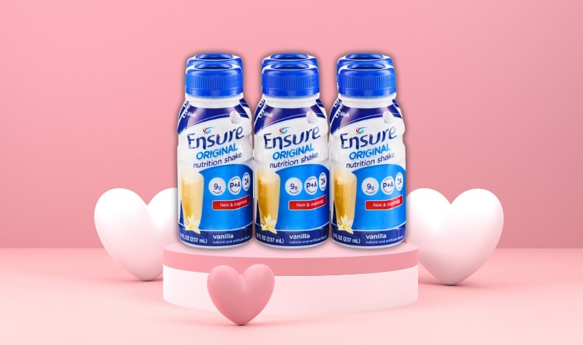 Lốc 6 chai sữa bột người lớn pha sẵn Ensure Original hương vani 237 ml