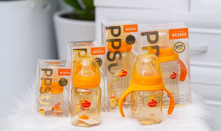 Bình sữa nhựa PP Wesser TBSPPW180 cổ rộng 180 ml (0 - 3 tháng)