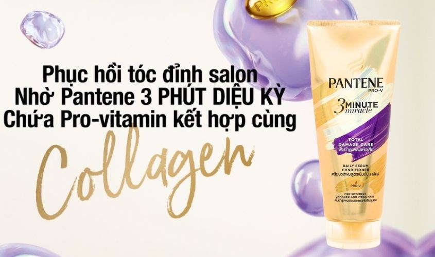 Dầu xả Pantene 3 phút diệu kì 300 ml giúp phục hồi tóc hư tổn