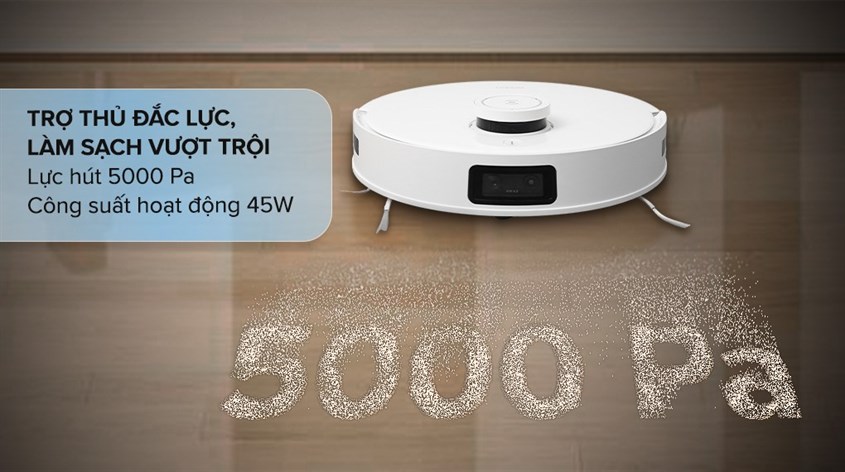 Robot hút bụi lau nhà Ecovacs T10 OMNI được thiết lập bản đồ TrueMapping 2.0 giúp robot dọn dẹp nhà cửa hiệu quả hơn, tiết kiệm thời gian