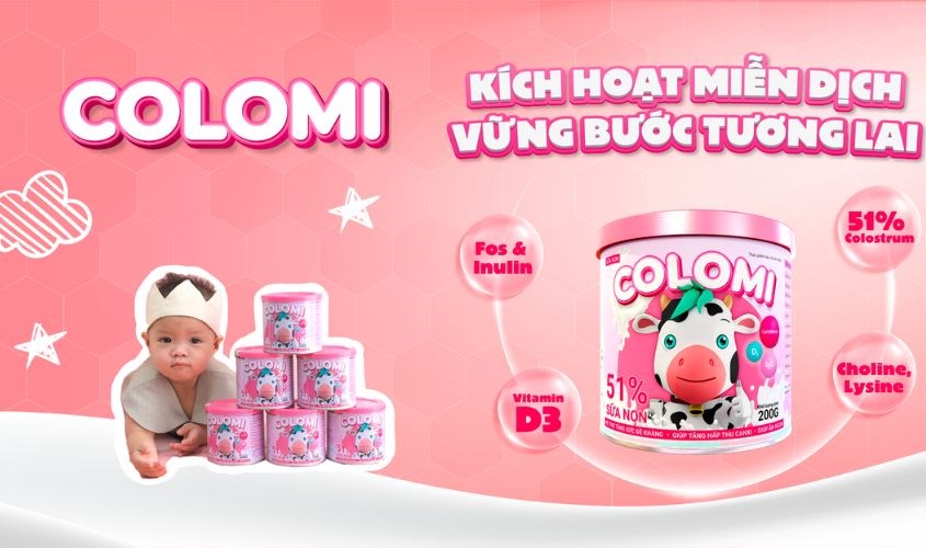 Sữa non Colomi chứa rất nhiều thành phần dinh dưỡng cao cho bé phát triển toàn diện