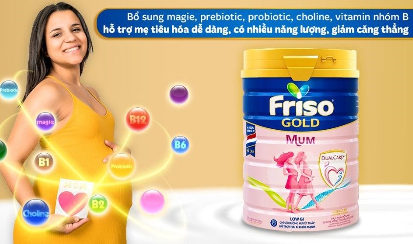 Sữa bầu Frisomum Gold hương cam 900g