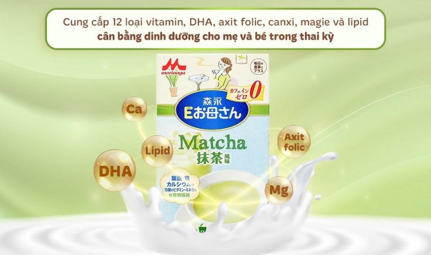 Sữa bầu Morinaga hương trà xanh 216g