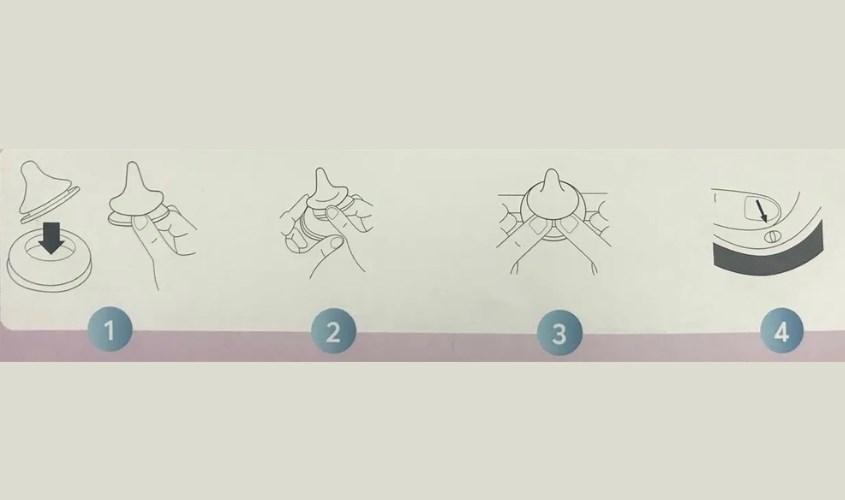 Cách lắp núm ti cho bình sữa cổ rộng