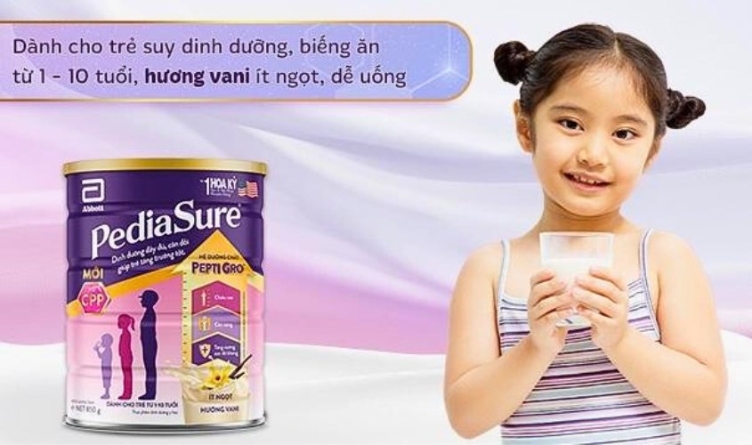 Sữa bột Abbott PediaSure BA hương vani 850g (1 - 10 tuổi)