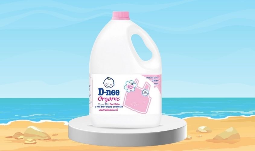 Nước giặt quần áo cho bé D-nee Hồng hương phấn can 3 lít - Giao bao bì ngẫu nhiên