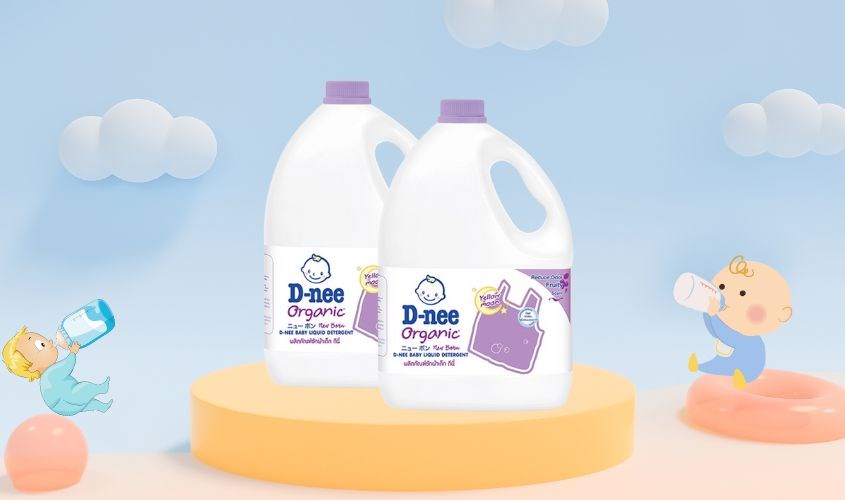 Nước giặt quần áo cho bé D-nee Tím hương hoa oải hương can 3 lít - Giao bao bì ngẫu nhiên