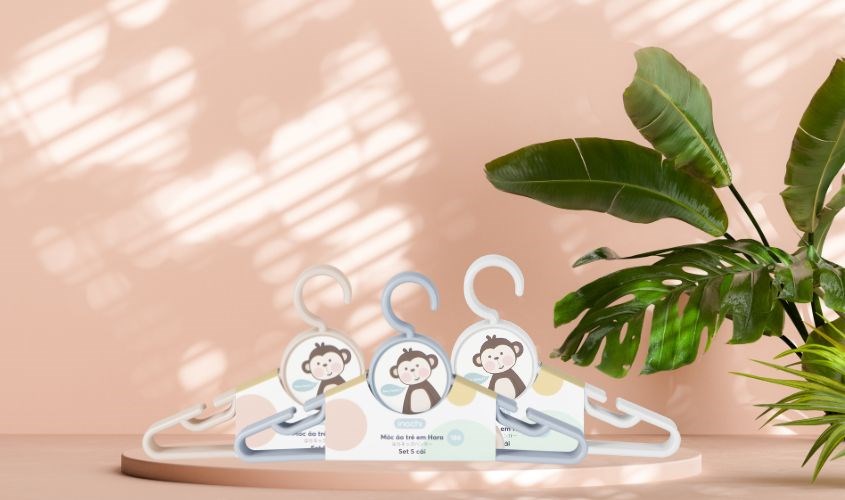 Móc áo nhựa Inochi Hara 188 5 cái