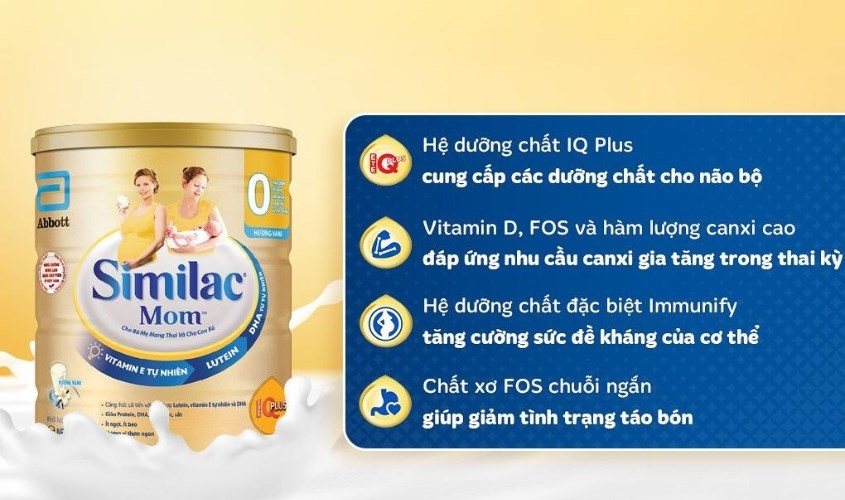 Sữa bầu Similac Mom hương vani 900g