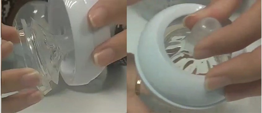 Luồng núm ti từ dưới lên để lắp vào phần vách nhựa