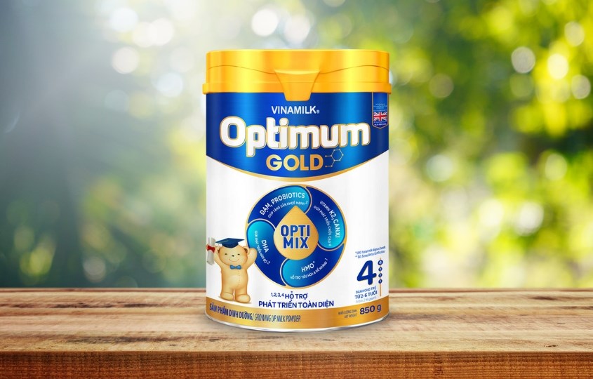 Sữa bột Vinamilk Optimum Gold số 4 850g (2 - 6 tuổi)
