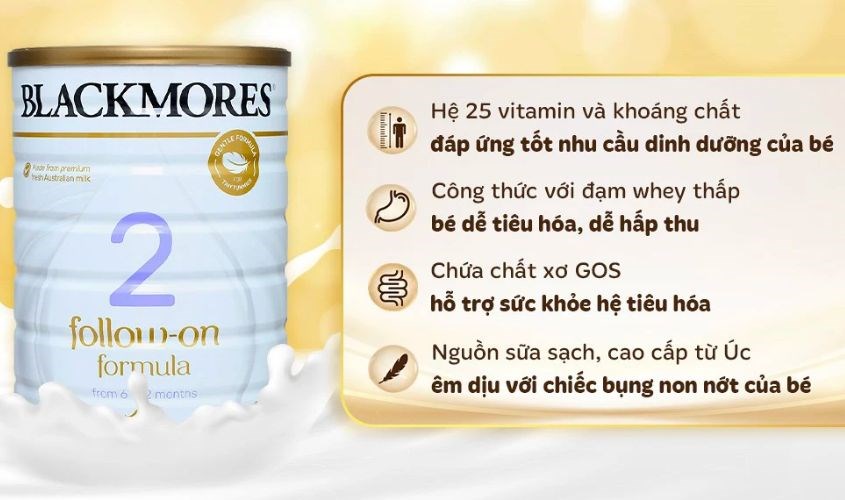 Sữa bột Blackmores Follow-on Formula số 2 hương vani 900g (6 - 12 tháng)