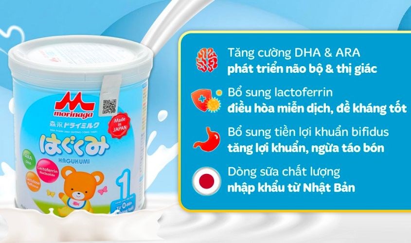Sữa bột Morinaga Hagukumi số 1 320g (0 - 6 tháng)