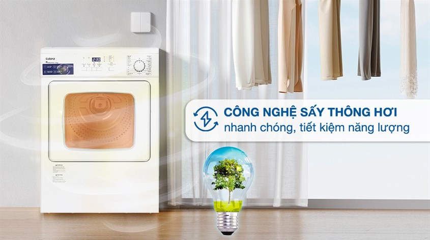 Máy sấy thông hơi Galanz 7 kg DV-70Q1C