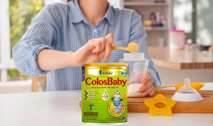 Sữa bột ColosBaby Bio Gold 1+ (sữa non) hương vani 800g (1 - 2 tuổi)