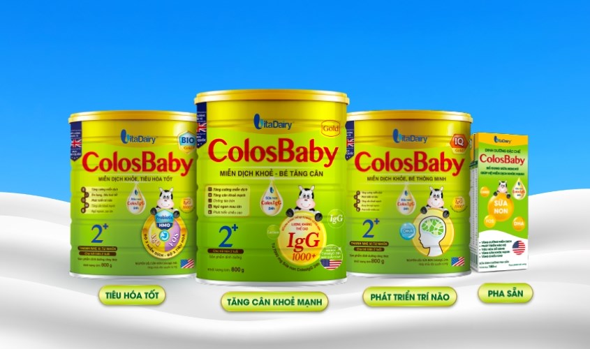 Sữa bột ColosBaby Gold 2+ (sữa non) hương vani 800g (từ 2 tuổi)