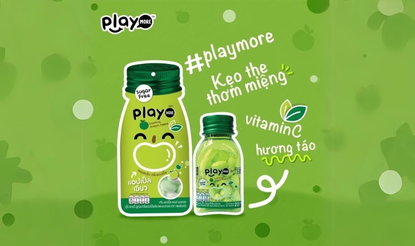Kẹo the PlayMore hương táo hũ 22g (từ 3 tuổi)