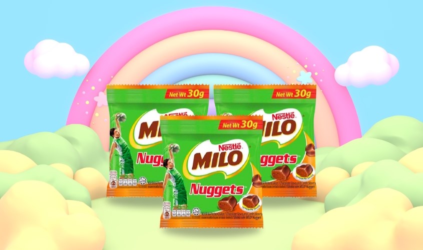 Kẹo socola Nestlé Milo Nuggets gói 25g (từ 3 tuổi)