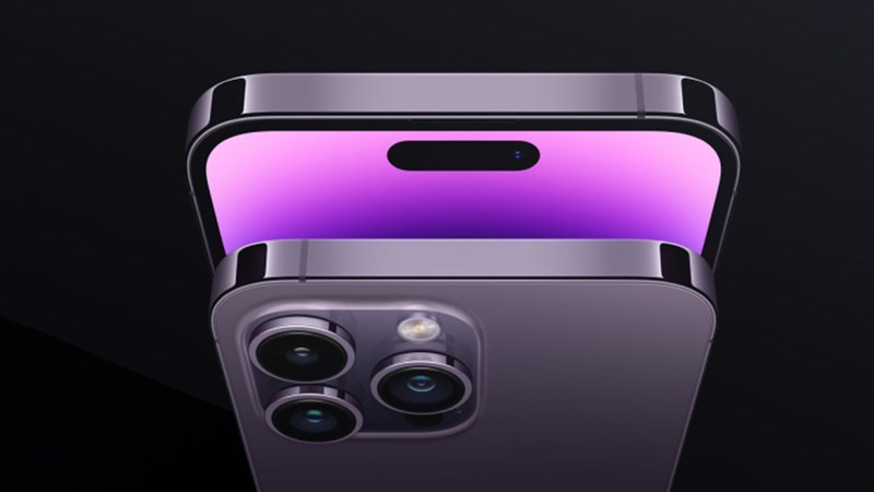 Camera v&agrave; cảm biến đục lỗ nhỏ ngọn c&oacute; t&ecirc;n Dynamic Island tr&ecirc;n iPhone 14 Pro v&agrave; Pro Max
