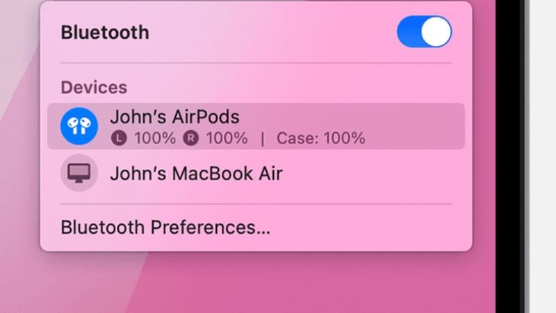 Cách kiểm tra thời lượng pin AirPods trên Macbook