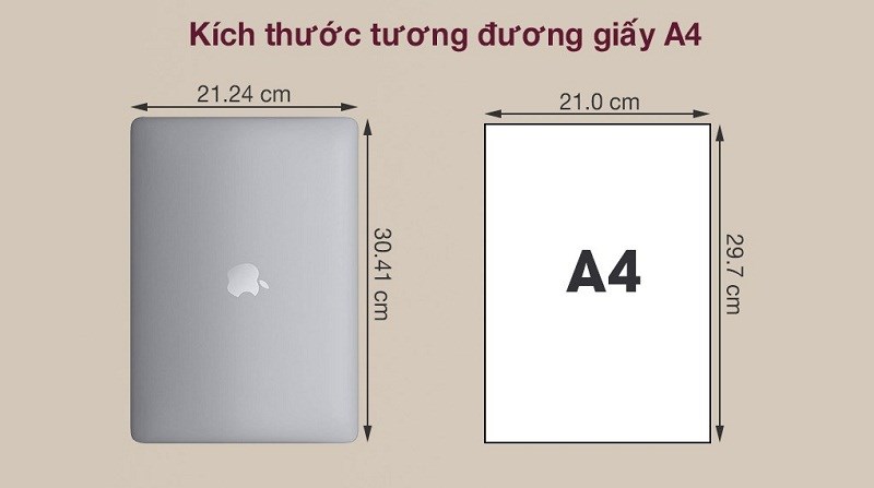 Macbook Air M1 có kích thước mỏng nhẹ thuận tiện cho việc di chuyển