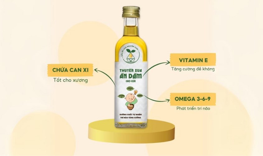 Dầu óc chó Thuyền Xưa ăn dặm cho bé chai 65 ml (từ 6 tháng)