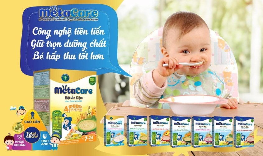 Bột ăn dặm MetaCare 4 vị mặn hộp 200g (7 - 24 tháng)