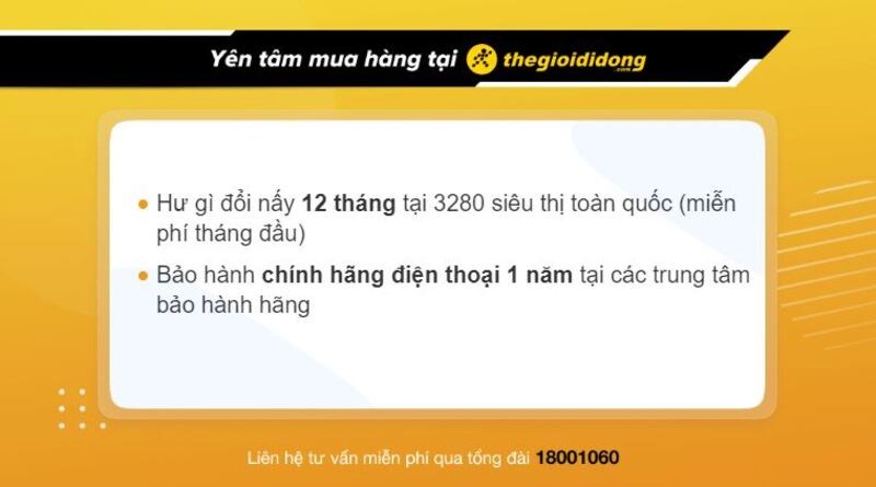 Chính sách bảo hành điện thoại tại Thế Giới Di Động Chính sách bảo hành điện thoại tại Thế Giới Di Động