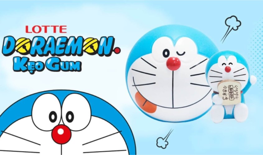 Kẹo singum Lotte Doraemon hương cam hộp 3.2g (từ 3 tuổi)