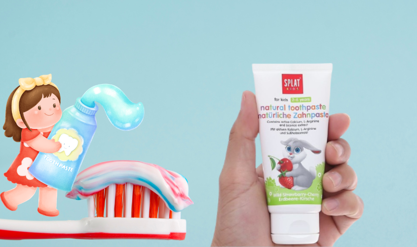 Kem đánh răng cho bé từ 2 - 6 tuổi Splat Kids hương dâu 50 ml